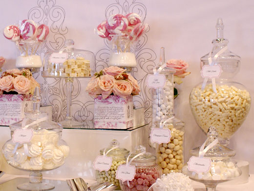 A candy buffet is an exquisite display of scrumptious candy that is